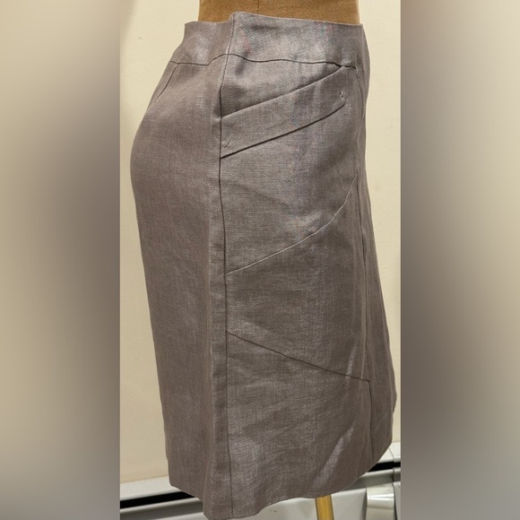 Nie & Toe Metallic Taupe Color.Lined. Zipper Closure In The Back. Sz 14. - Picture 3 of 12